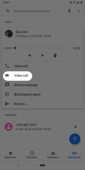 Haz una videollamada con el buz n de voz visual Tel fonos Google