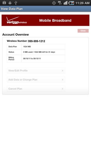 Current plan and billing period