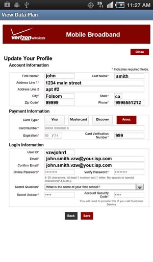 Edit profile then select Save