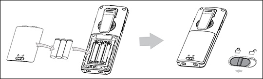 Removing the battery cover from the W59VR PRO handset