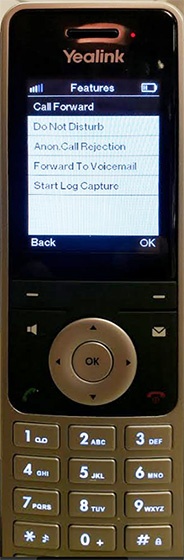 Features menu
