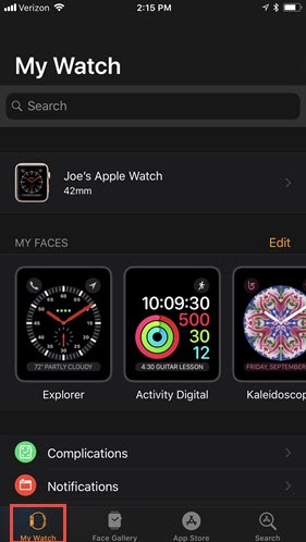 Set apple watch discount to factory settings