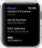 Imei hotsell apple watch