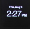 Swipe down from clock screen.