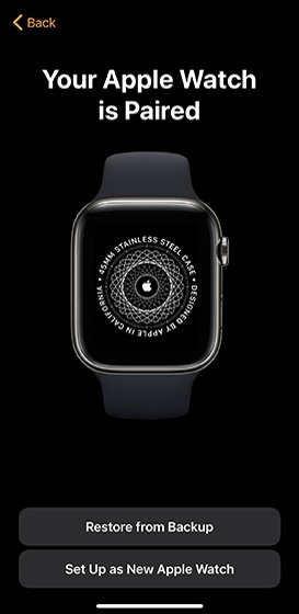 How to get the pairing screen on apple online watch