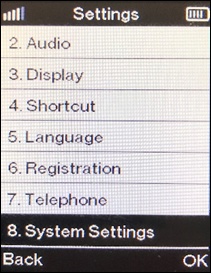 System settings
