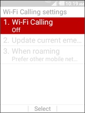 Select Wi-Fi Calling