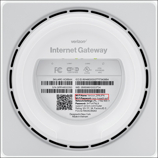 VERIZON 5G INTERNET GATEWAY MODEL : LV55 WHITE