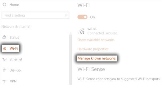 Windows 10 - Forget Wi-Fi Connection | Verizon