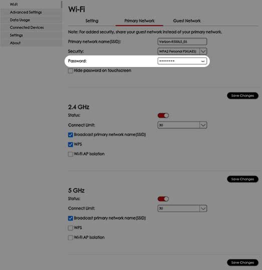 Change Wi-Fi password