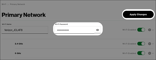 Primary Network Wi-Fi Password