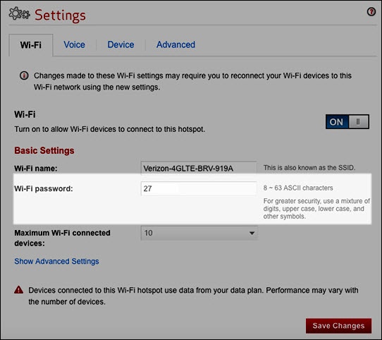 Admin page - settings