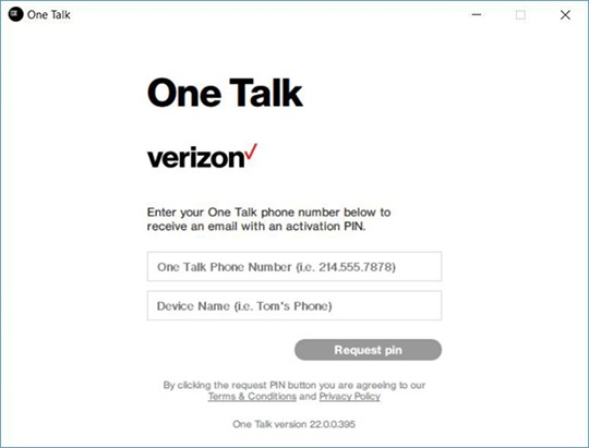 One Talk launch screen