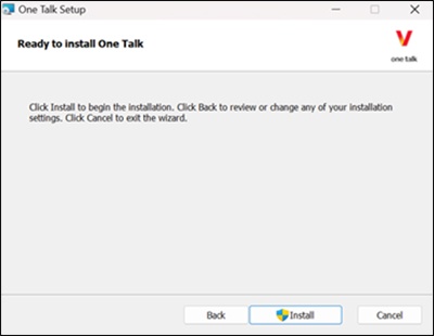 One Talk begin installation