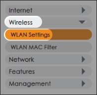 Verizon Orbic Speed - WLAN Settings