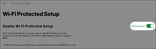 WPS enable