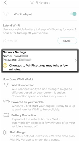 Tap Network Settings
