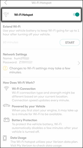 Wi-Fi Hotspot edit screen